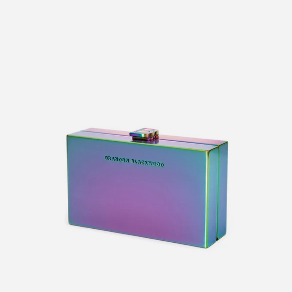 Brandon Blackwood Iridescent Box Clutch